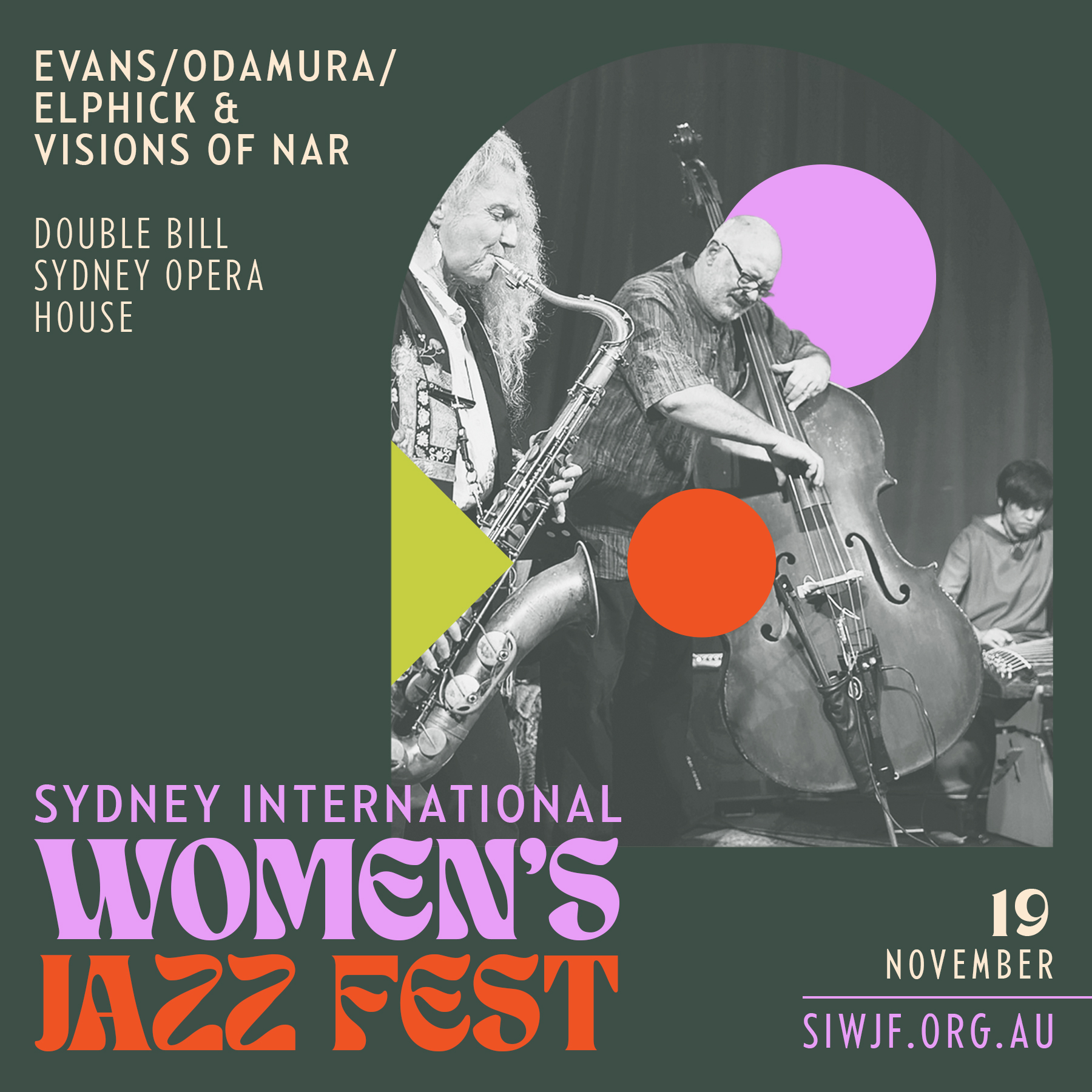 Sandy Evans, Steve Elphick, Satsuko Odamura concert Sydney International Womens Jazz Festival